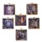 KSA Pack of 12 Jungle Animal Square Glass Christmas Ornaments 17.25"